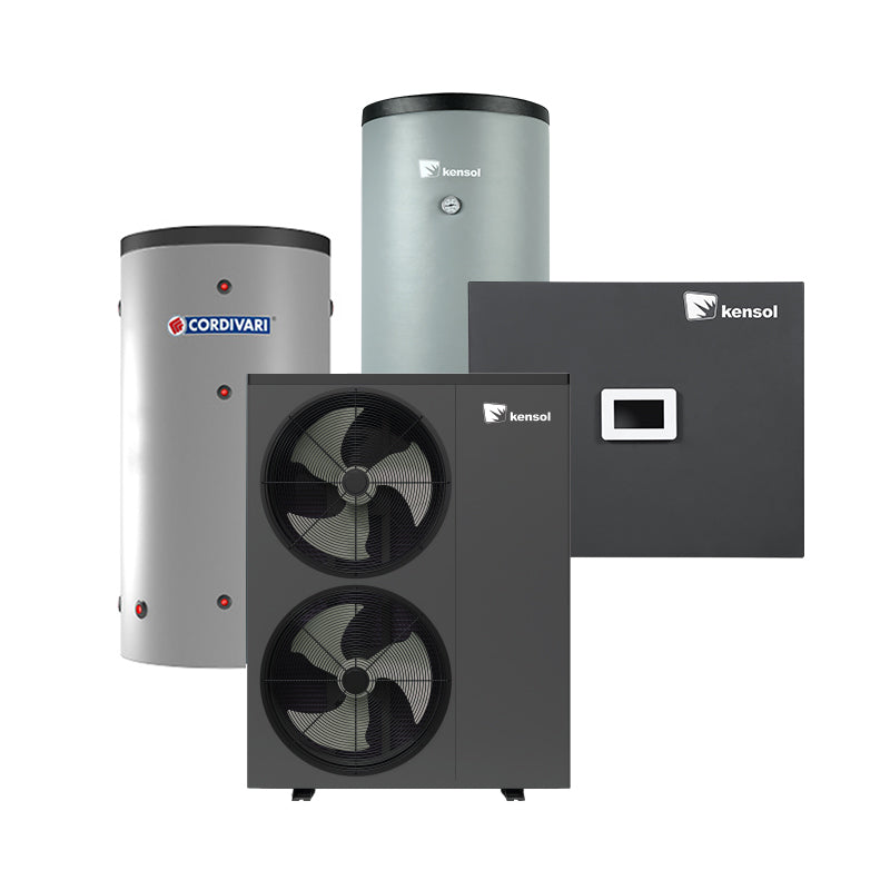 PACHET - Pompa de caldura KENSOL 10 kW, puffer de 200L și boiler de apa calda 300L - Nectaria Solar