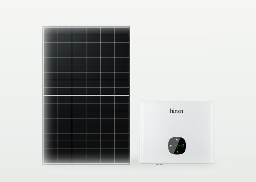 Sistem fotovoltaic monofazat 10,4 kWp cu montaj inclus — AIKO 650 W + 2 × Hinen monofazat 6 kW